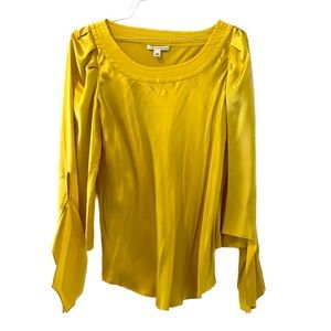 Women's US M Long sleeve, satin, Banana Republic blouse.